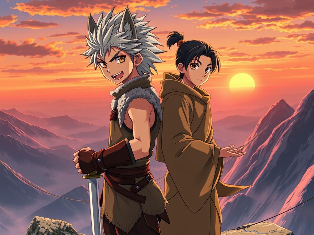 Abalon and Zac - They're a pair of guys who are friends with the protagonist; one is a half-wolf warrior and the othe